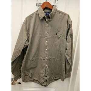 90s Polo Ralph Lauren Blake Olive Button Down Shirt Made in Northern Mariana Is